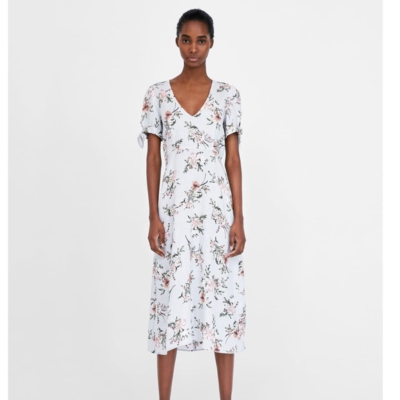 Zara Dresses & Skirts - Floral linen Zara maxi dress